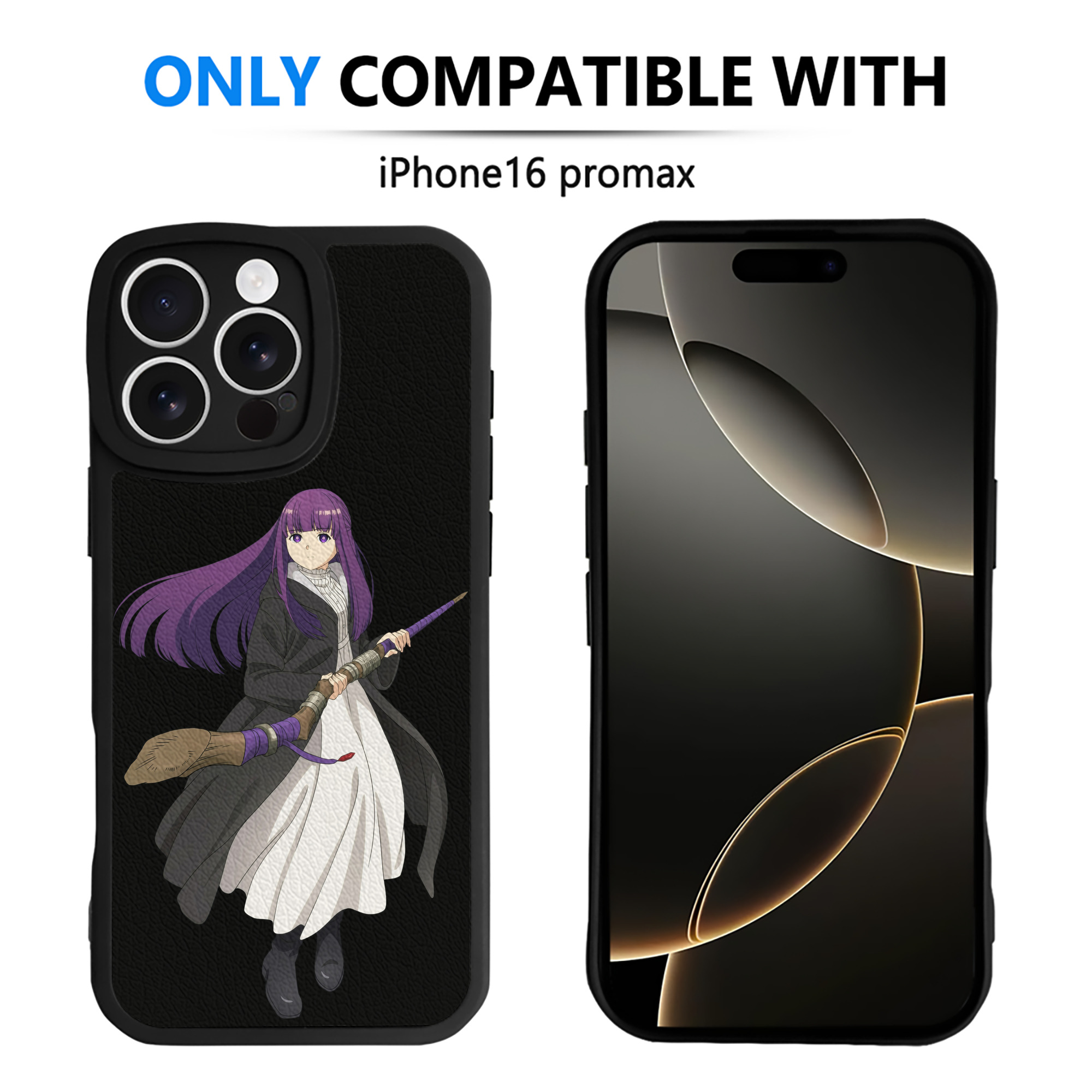 （画像用） 葬送のフリーレン Frieren 【iPhone 16シリーズ対応】シリコンスマホケース（レザー調） 材質：シリコン